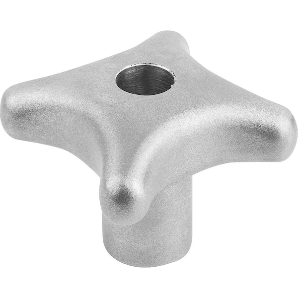 Palm Grip To DIN6335 D1=50, D=10 H=34, Form:B, Stainless Steel Blasted